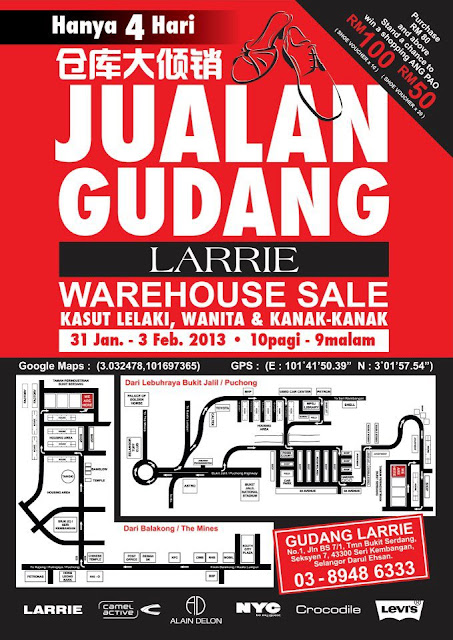 Larrie Shoes Malaysia Warehouse Sale 2013