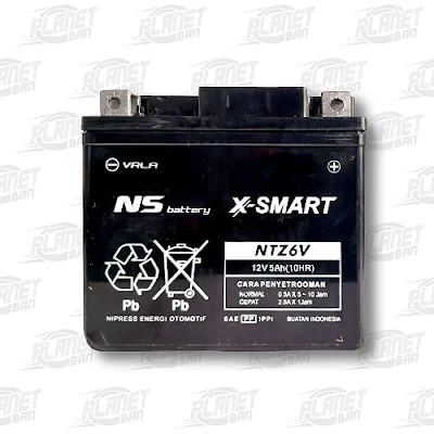 Aki Motor Planet Ban X-SMART NS Accu NTZ6V (Aki)