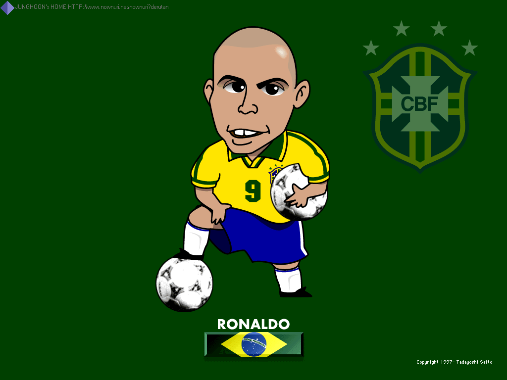ronaldo in brazil cartoon wallpaper