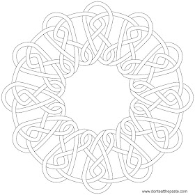 Coloring Page- round knotwork