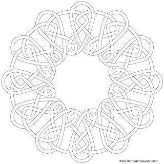 Coloring Page- round knotwork