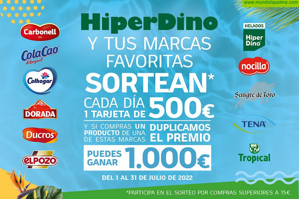 HiperDino sorteará hasta 1.000 euros cada día durante el mes de julio