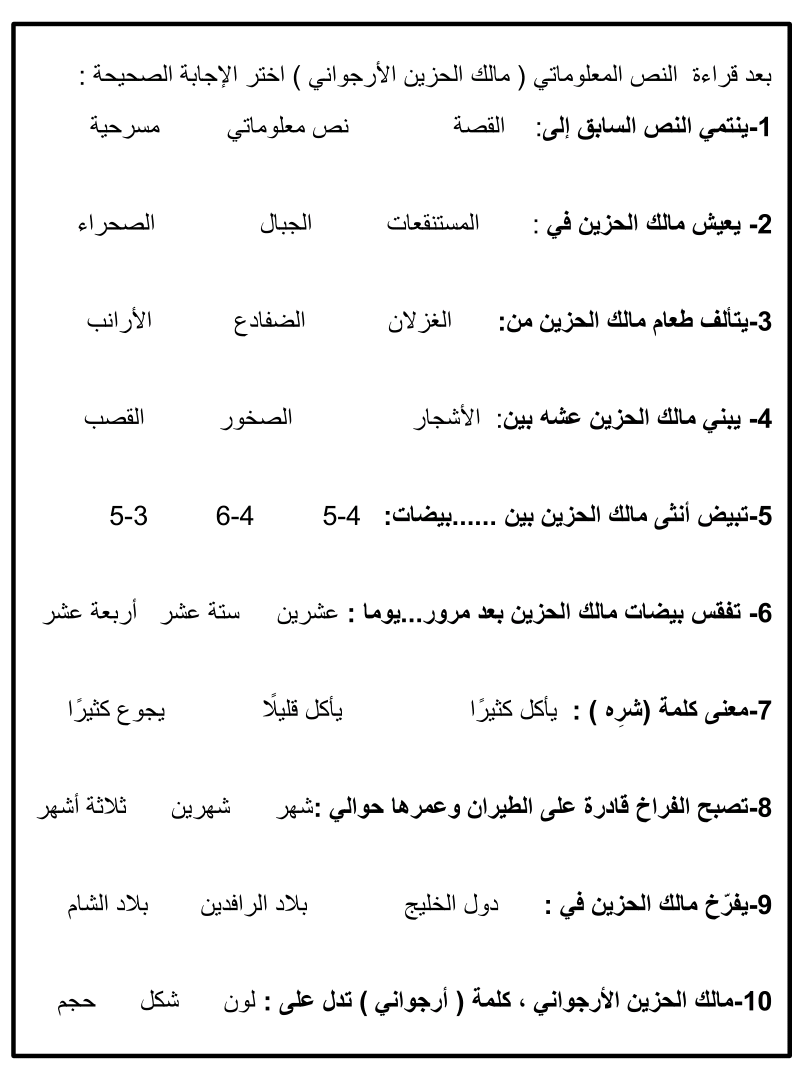 مدونة تعلم مراجعة عامة في مادة اللغة العربية الصف الثالث الفصل
