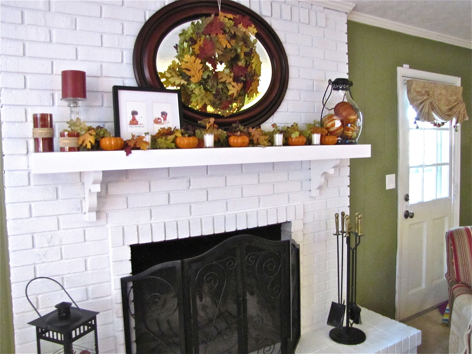 Red Brick Fireplace Makeover | Home Staging Okc