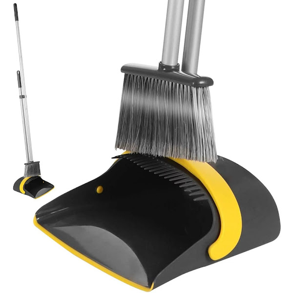 Light Weight 52-inch Broom w/Plastic Dust Pan Set