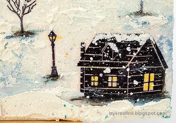 Layers of ink - Mixed Media Winter Landscape Tutorial by Anna-Karin Evaldsson.
