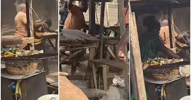 Drama as Nigerian man finds out his apprentice slept with his wife (video)