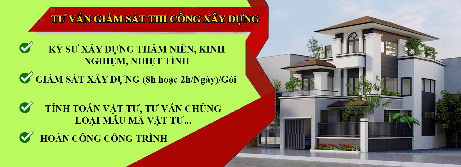 Giám sát xây dựng nhà ở TP Vinh