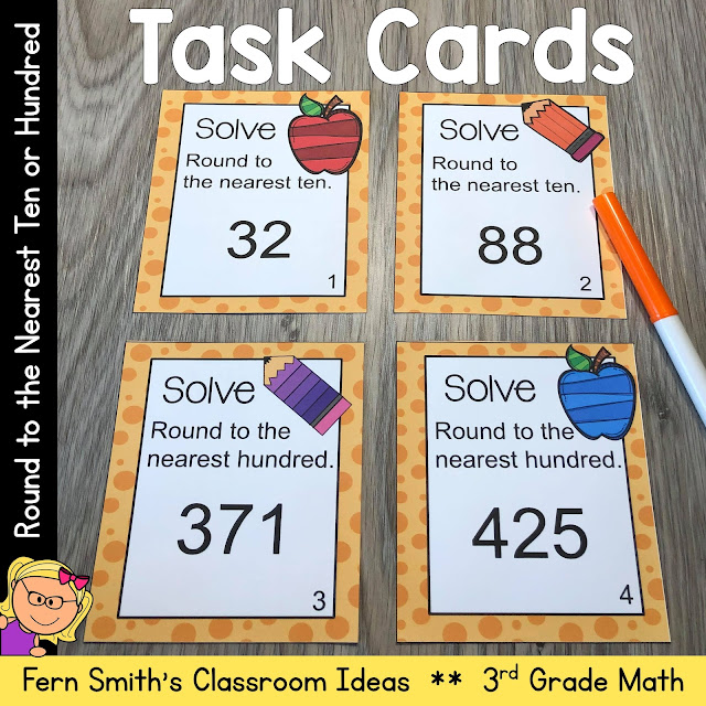 Click Here to Download This 3rd Grade Math Round to the Nearest Ten or Hundred Task Cards Resource for Your Classroom Today!