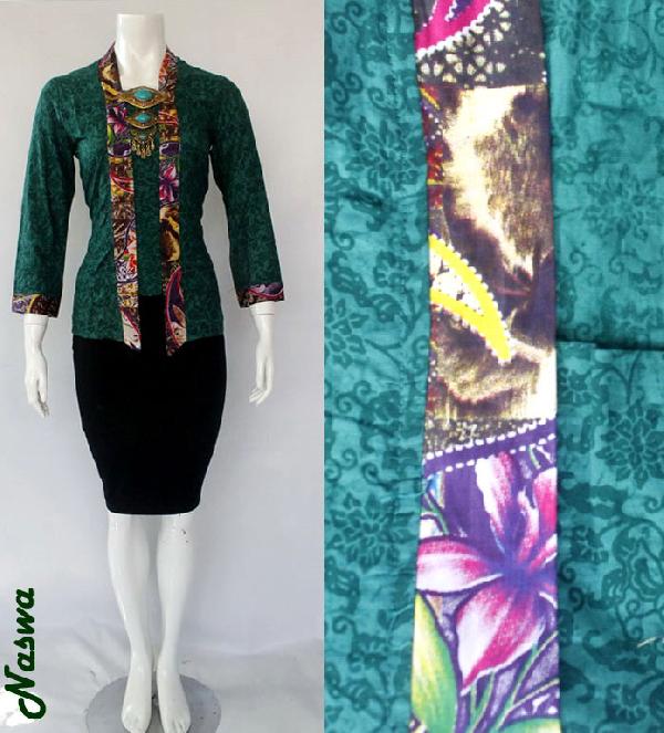 Model Baju Batik Kebaya Kantor Modern Naswa 60rb