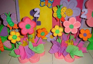 Decoracion de Fiestas Infantiles con Flores, Centros de Mesa