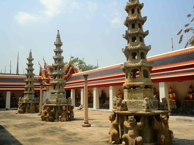 Thaïlande, Bangkok, temple, bouddha, ou dormir, Kao san road, Wat pho, bouddha allongé.