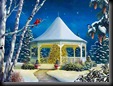 Christmas Snow Gazebo unique desktop wallpapers