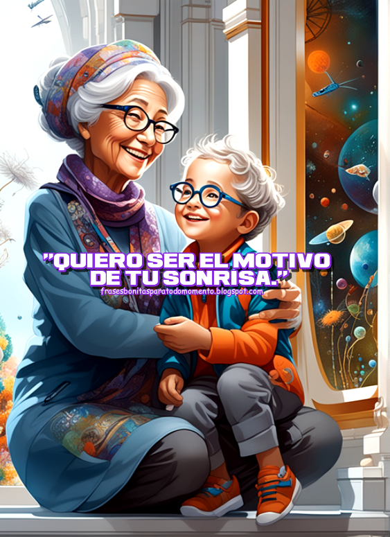 Alegría, sonrisas, frases de la abuela