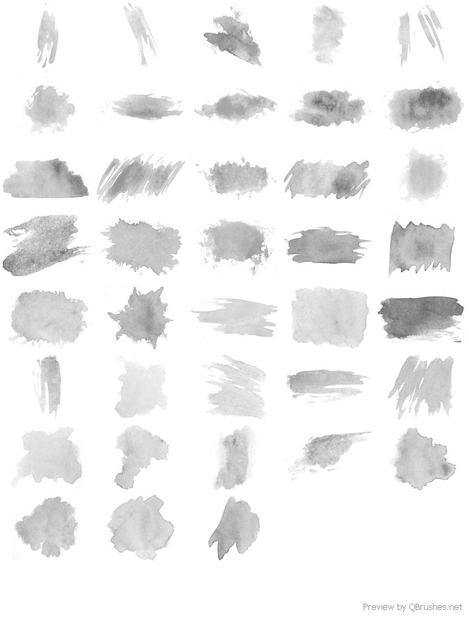 DLOLLEYS HELP: Free Watercolor Photoshop Brush Round Up
