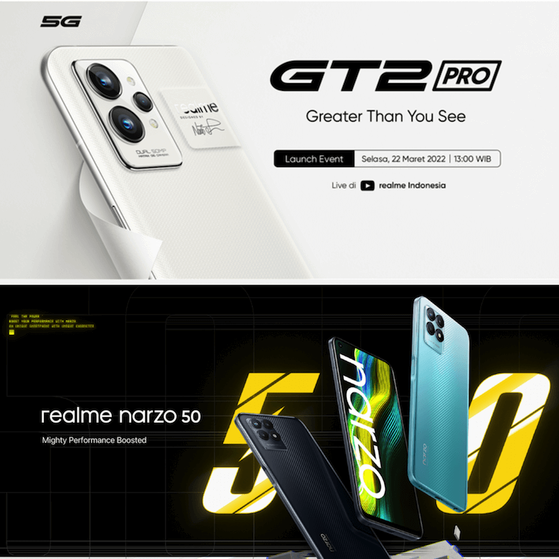 realme GT 2 Pro and narzo 50