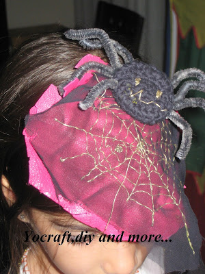 spider on web diadem-yocraftdiy-leather & tulle