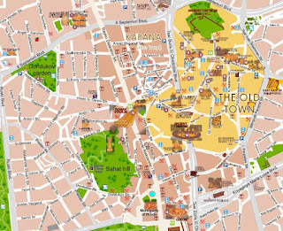 Mapa turístico de Plovdiv.