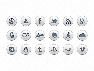 Simple Clean Social Icons PSD