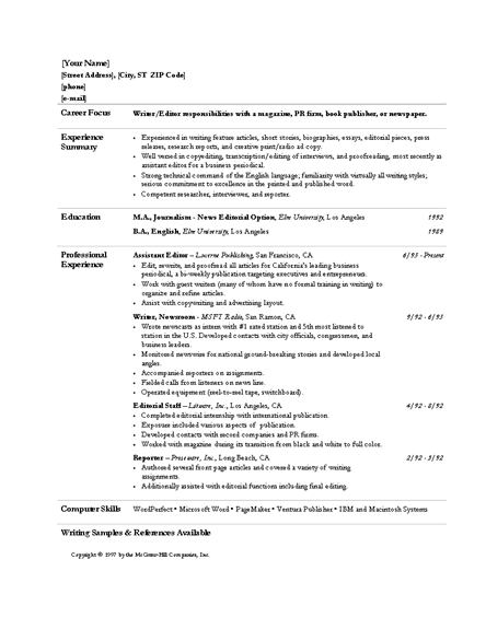 ... you can download this Writer resume , just clicking in the last link