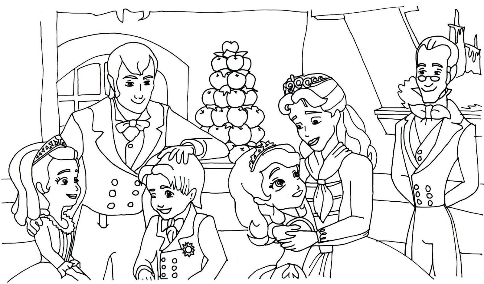 Free Sofia the First Coloring Page