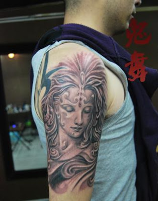 goddess tattoo design on the arm