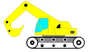 menggambar backhoe