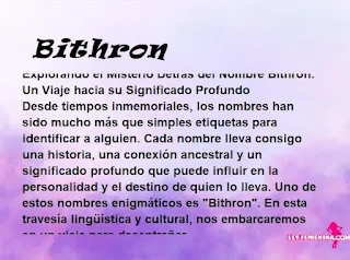 significado del nombre Bithron