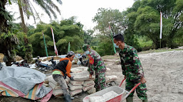 Sinergi Membangun Negeri Ditengah Pandemi Covid-19,Prajurit 3 Matra dan Polri Sukseskan TMMD 112 Kodim 0207/Sml