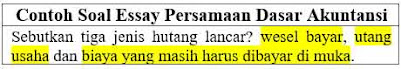 21 Contoh Soal Persamaan Dasar Akuntansi Essay Kelas 12 SMA