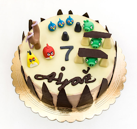 Angry birds chococlate cake fondant toppers top up