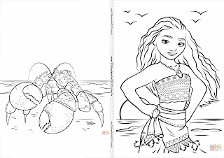 Moana: Libro para Colorear para Imprimir Gratis.