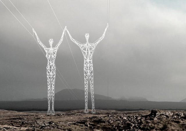 Photo of male and female pylon design 