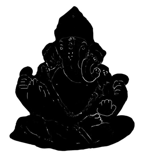 Silhouette of a Ganesh idol