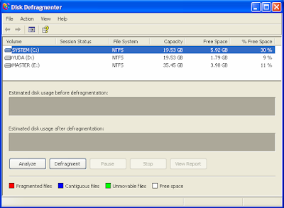 Tips Komputer - Fungsi Disk Defragmenter