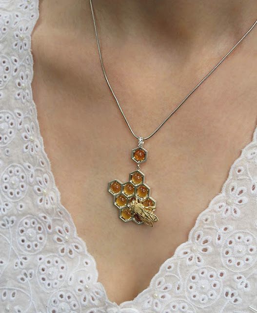 handmade honeycomb jewelry 