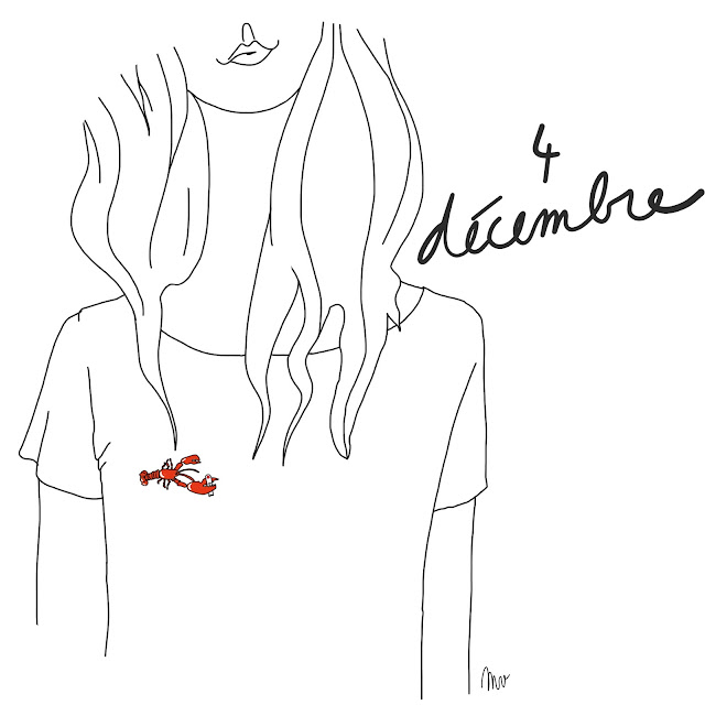 illustration, dessin, margaux valluet, leopoldine château, drawing, print, lapel pin, calendrier de l'avent, paris, france