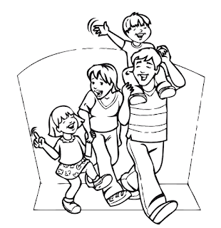 Desenhos para Colorir da família – Imagens para imprimir