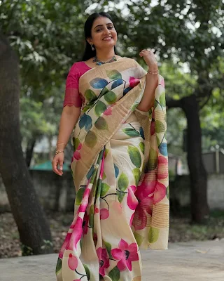 Sujitha dhanush latest saree photoshoot 2024