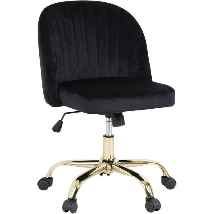 big lots black velvet office chair