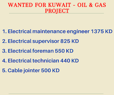 Wanted for Kuwait - Oil & Gas Project