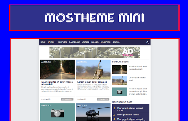 Mostheme Mini Blogger Templates Free Download