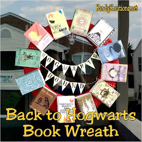 Go back to school with all your textbooks and necessities with this Hogwarts book wreath!  This wreath would be a great addition to any Harry Potter party as it's magically easy to put together and so much fun too.