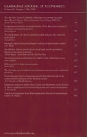 coperta revistă Cambridge Journal of Economics