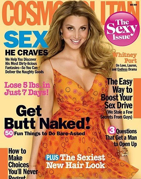 Whitney Port on covers Cosmopolitan May 2009