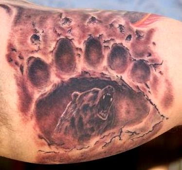 grizzly bear tattoos. Tattoo Bear Footprints