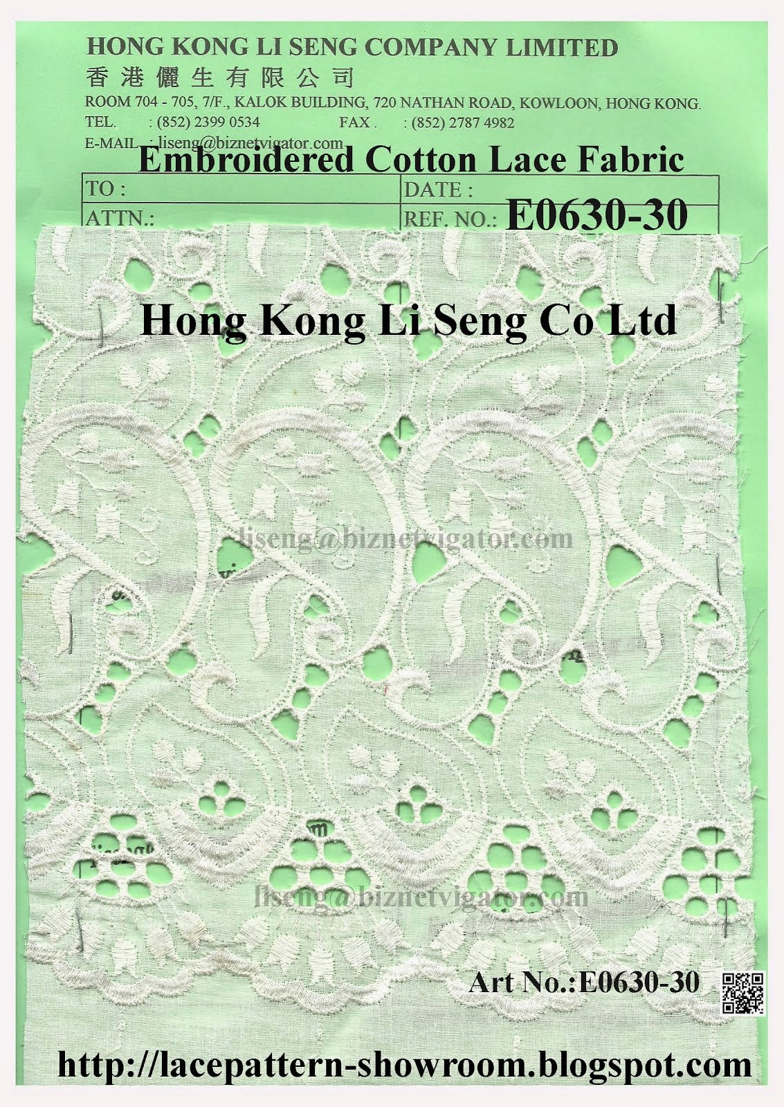 New Lace Pattern to End of Scallop Embroidered Cotton Lace Fabric Manufacturer Wholesale Supplier