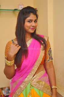 Lucky Sree in dasling Pink Saree and Orange Choli DSC 0327 1600x1063.JPG