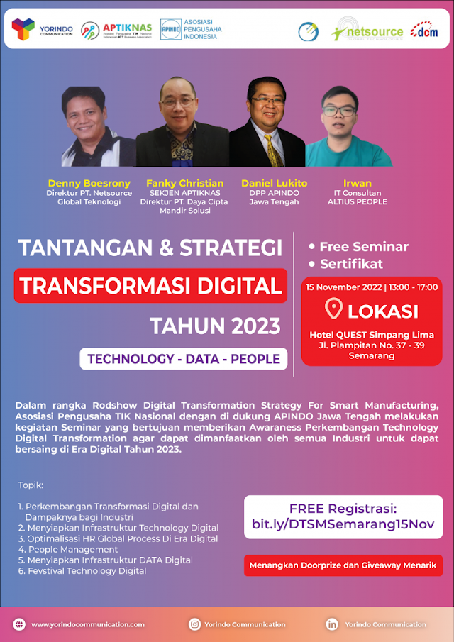 Digital Transformation for Smart Manufacturing – Semarang 15 November 2022