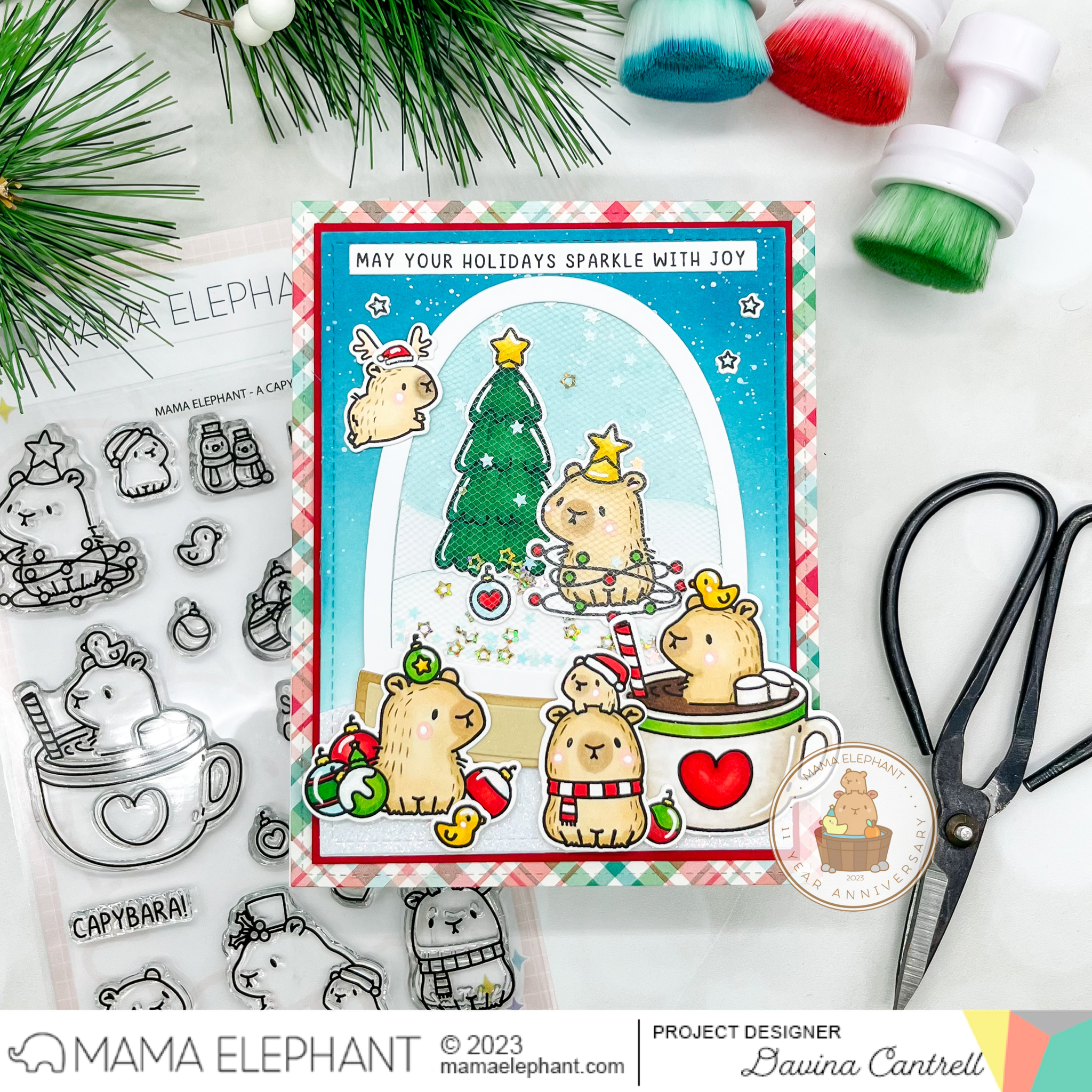 Christmas Capybara Tree Decoration